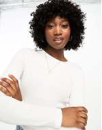 long sve ribbed t-shirt in white