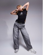 central logo t-shirt in black