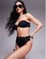 Ella bikini in black with hardware detail
